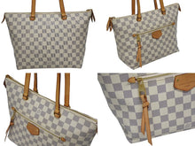 Load image into Gallery viewer, LOUIS VUITTON ルイヴィトン イエナPM トートバッグ ハンドバッグ N44039 ダミエアズールキャンバス ホワイト ブラウン 美品 中古 4b009742