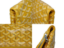 Load image into Gallery viewer, 新品同様 GOYARD ゴヤール 折りたたみクラッチバッグ サンマリー MM ヘリンボーン柄 イエロー 中古 4b009749