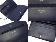 画像をギャラリービューアに読み込む, CHANEL シャネル チェーンショルダーウォレット 27番台 カーフスキン ココマーク フリンジ シルバー金具 美品 中古 4b009752