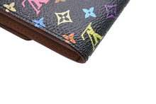 画像をギャラリービューアに読み込む, LOUIS VUITTON ルイヴィトン 長財布 村上隆 ポルトフォイユサラ M93533 TH0056 ブラック モノグラムマルチカラー 美品 中古 4b009764