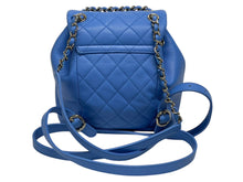 Load image into Gallery viewer, 新品同様 CHANEL シャネル マトラッセスモールバックパック リュック ランダム番台 カーフスキン ブルー シルバー金具 中古 4b009767