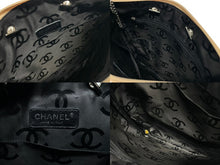 Load image into Gallery viewer, CHANEL シャネル カンボンライン フラット トートバッグ 9番台 カーフスキン ココマーク ベージュ ブラック シルバー金具 美品 中古 4b009768