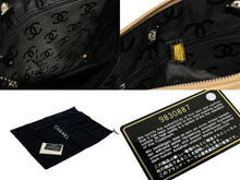 Load image into Gallery viewer, CHANEL シャネル カンボンライン フラット トートバッグ 9番台 カーフスキン ココマーク ベージュ ブラック シルバー金具 美品 中古 4b009768