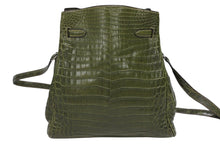 Load image into Gallery viewer, 極美品 HERMES エルメス KELLY SPORTS ケリースポーツMM ショルダーバッグ ニロティカス アニスグリーン シルバー金具 □D刻印 中古 4b009769