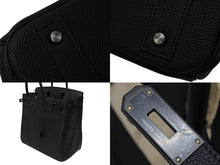 Load image into Gallery viewer, 新品未使用 HERMES エルメス ソーブラック ハンドバッグ オータクロア40 ブラック K刻印 トゴ ブラック金具 中古 4b009774