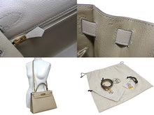 Load image into Gallery viewer, 新品同様 HERMES エルメス ケリー28 外縫い 2WAY ショルダーバッグ A刻印 ヴォーエプソン トレンチ ゴールド金具 中古 4b009813