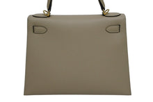 Load image into Gallery viewer, 新品同様 HERMES エルメス ケリー28 外縫い 2WAY ショルダーバッグ A刻印 ヴォーエプソン トレンチ ゴールド金具 中古 4b009813