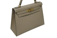 Load image into Gallery viewer, 新品同様 HERMES エルメス ケリー28 外縫い 2WAY ショルダーバッグ A刻印 ヴォーエプソン トレンチ ゴールド金具 中古 4b009813