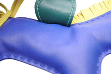 Load image into Gallery viewer, 極美品 HERMES エルメス ロデオチャームMM バッグチャーム アニョーミロ ブルーエレクトリック マラカイト ライム キーホルダー 中古 4b009828