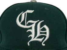 Load image into Gallery viewer, 新品未使用 CHROME HEARTS クロムハーツ CH刺繍 新作 ベースボール キャップ 帽子 U.S.A製 グリーン シルバー金具 中古 4b009833