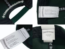Load image into Gallery viewer, 新品未使用 CHROME HEARTS クロムハーツ CH刺繍 新作 ベースボール キャップ 帽子 U.S.A製 グリーン シルバー金具 中古 4b009833