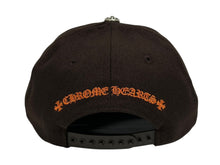 Load image into Gallery viewer, 新品未使用 CHROME HEARTS クロムハーツ CH刺繍 新作 ベースボール キャップ 帽子 U.S.A製 ブラウン オレンジ シルバー金具 中古 4b009834