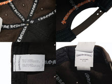 Load image into Gallery viewer, 新品未使用 CHROME HEARTS クロムハーツ CH刺繍 新作 ベースボール キャップ 帽子 U.S.A製 ブラウン オレンジ シルバー金具 中古 4b009834