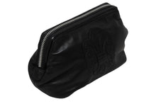Load image into Gallery viewer, 極美品 CHROME HEARTS クロムハーツ ポーチ コスメティックケース BSフレア ダガー ブラック シルバー金具 中古 4b009846