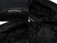Load image into Gallery viewer, 極美品 CHROME HEARTS クロムハーツ ポーチ コスメティックケース BSフレア ダガー ブラック シルバー金具 中古 4b009846