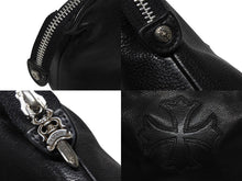 Load image into Gallery viewer, CHROME HEARTS クロムハーツ INSANITY CH PLS ポーチ インサニティ CHプラスパッチ レザー シルバー925 ブラック 美品 中古 4b009847