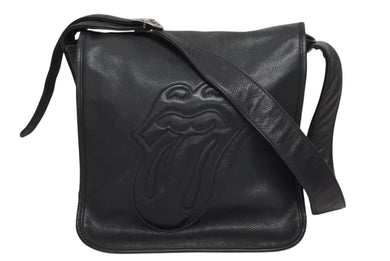 極美品 CHROME HEARTS クロムハーツ メールバッグ ショルダーバッグ ガンスリンガー リップ＆タン レザー シルバー925 ブラック 中古 4b009850