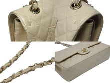 Load image into Gallery viewer, 極美品 CHANEL シャネル マトラッセ25 Wフラップ Wチェーンショルダーバッグ 7番台 キャビアスキン A1112 ベージュ ゴールド金具 中古 4b009858