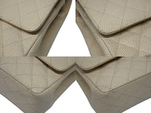 Load image into Gallery viewer, 極美品 CHANEL シャネル マトラッセ25 Wフラップ Wチェーンショルダーバッグ 7番台 キャビアスキン A1112 ベージュ ゴールド金具 中古 4b009858
