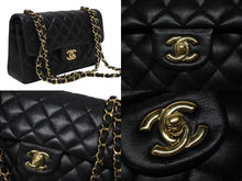 Load image into Gallery viewer, 極美品 CHANEL シャネル チェーンショルダーバッグ マトラッセ23 Wフラップラップ ラムスキン ブラックゴールド 13番台 中古 4b009859