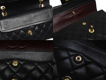 Load image into Gallery viewer, 極美品 CHANEL シャネル チェーンショルダーバッグ マトラッセ23 Wフラップラップ ラムスキン ブラックゴールド 13番台 中古 4b009859