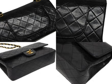 Load image into Gallery viewer, CHANEL シャネル マトラッセ25 Wフラップ Wチェーンショルダーバッグ 0番台 ココマーク ラムスキン ゴールド金具 美品 中古 4b009860