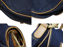 Load image into Gallery viewer, 極美品 CHRISTIAN DIOR クリスチャンディオール サドルバッグ ワンショルダーバッグ ガリアーノ期 デニム ブルー 中古 4b009863