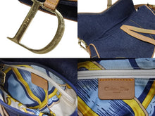 Load image into Gallery viewer, 極美品 CHRISTIAN DIOR クリスチャンディオール サドルバッグ ワンショルダーバッグ ガリアーノ期 デニム ブルー 中古 4b009863