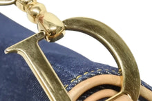 Load image into Gallery viewer, 極美品 CHRISTIAN DIOR クリスチャンディオール サドルバッグ ワンショルダーバッグ ガリアーノ期 デニム ブルー 中古 4b009863