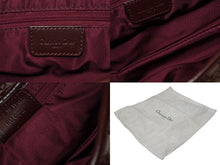Load image into Gallery viewer, CHRISTIAN DIOR クリスチャンディオール トロッター柄 サドルバッグ ハンドバッグ キャンバス ボルドー ゴールド 美品 中古 4b009864