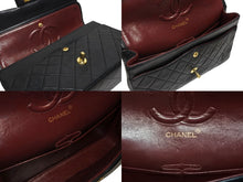 Load image into Gallery viewer, CHANEL シャネル マトラッセ25 Wフラップ Wチェーンショルダーバッグ 0番台 ココマーク ラムスキン ゴールド金具 美品 中古 4b009882