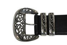 画像をギャラリービューアに読み込む, CHROME HEARTS クロムハーツ LARGE BLT CLASSIC 3PC ラージ クラシック3PC オーダー レザーベルト シルバー 美品 中古 4b009905