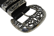 画像をギャラリービューアに読み込む, CHROME HEARTS クロムハーツ LARGE BLT CLASSIC 3PC ラージ クラシック3PC オーダー レザーベルト シルバー 美品 中古 4b009905