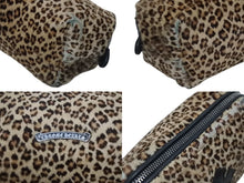 Load image into Gallery viewer, CHRME HEARTS クロムハーツ アクセサリー コスメ ポーチ レオパード柄 ハラコ レザー 良品 中古 4b009936