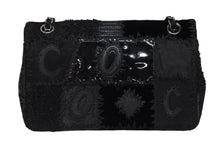 Load image into Gallery viewer, 新品同様 CHANEL シャネル マトラッセ25 Sフラップ Wチェーンショルダーバッグ 25番台 ココマーク パッチワーク ステッチ ブラック 中古 4b009976