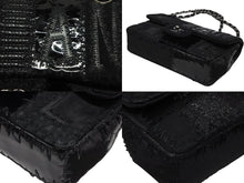 Load image into Gallery viewer, 新品同様 CHANEL シャネル マトラッセ25 Sフラップ Wチェーンショルダーバッグ 25番台 ココマーク パッチワーク ステッチ ブラック 中古 4b009976