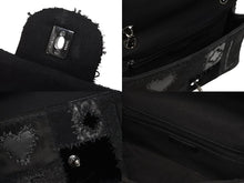 Load image into Gallery viewer, 新品同様 CHANEL シャネル マトラッセ25 Sフラップ Wチェーンショルダーバッグ 25番台 ココマーク パッチワーク ステッチ ブラック 中古 4b009976