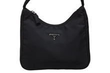 Load image into Gallery viewer, PRADA プラダ ホーボー ハンドバッグ ワンショルダーバッグ MV515 トライアングルロゴ ナイロン ブラック 美品 中古 4b009980