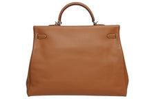 Load image into Gallery viewer, 未使用 激レア HERMES エルメス ケリー50 ハンドバック ゴールド トリヨンクレマンス シルバー金具 B刻印 中古 4b010020