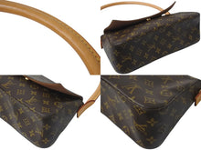 Load image into Gallery viewer, 極美品 LOUIS VUITTON ルイヴィトン モノグラム ミニルーピング ショルダーバッグ M51147 PVC レザー ブラウン 中古 4b001220