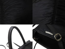画像をギャラリービューアに読み込む, CHROME HEARTS クロムハーツ ラージダガー ナイロン切り替え レザー バックパック ブラック 美品 中古 4b003718 