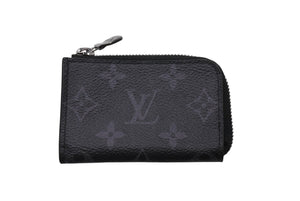 LOUIS VUITTON ルイヴィトン モノグラムエクリプス ポルトモネ ジュール コインケース ブラック M63536 美品 中古 4b003920