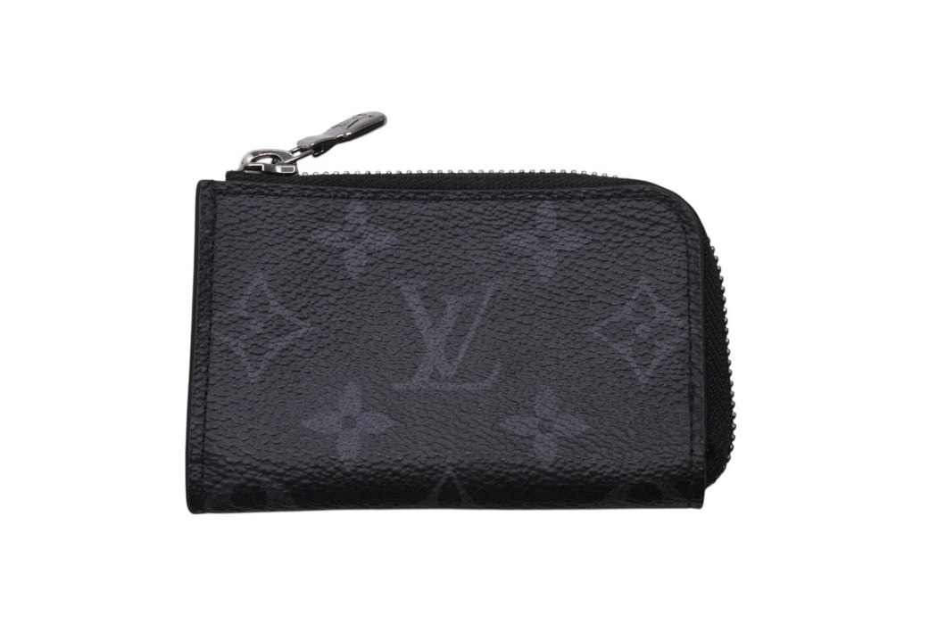 LOUIS VUITTON ルイヴィトン モノグラムエクリプス ポルトモネ ジュール コインケース ブラック M63536 美品 中古 4b003920