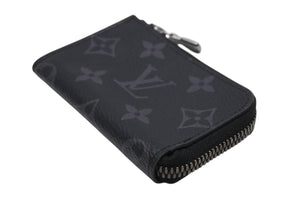 LOUIS VUITTON ルイヴィトン モノグラムエクリプス ポルトモネ ジュール コインケース ブラック M63536 美品 中古 4b003920