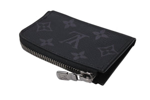 LOUIS VUITTON ルイヴィトン モノグラムエクリプス ポルトモネ ジュール コインケース ブラック M63536 美品 中古 4b003920