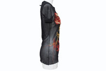 Load image into Gallery viewer, JeanPaul GAULTIER ジャンポールゴルチエ マリリンマンソン柄 パワーネット ポリアミド ブラック レッド イエロー サイズM 美品 中古 4b004030