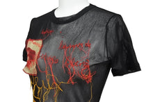 Load image into Gallery viewer, JeanPaul GAULTIER ジャンポールゴルチエ マリリンマンソン柄 パワーネット ポリアミド ブラック レッド イエロー サイズM 美品 中古 4b004030