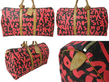 Load image into Gallery viewer, LOUIS VUITTON ルイヴィトン モノグラム グラフィティ スティーブン スプラウス ピンク キーポル 50cm M93698 ボストンバッグ 美品 中古 4b001077