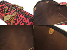 Load image into Gallery viewer, LOUIS VUITTON ルイヴィトン モノグラム グラフィティ スティーブン スプラウス ピンク キーポル 50cm M93698 ボストンバッグ 美品 中古 4b001077