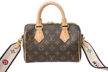 Load image into Gallery viewer, 極美品 LOUIS VUITTON ルイヴィトン ショルダーバッグ スピーディバンドリエール20 m46222 レザー PVC ブラウン ゴールド金具 中古 4b003002